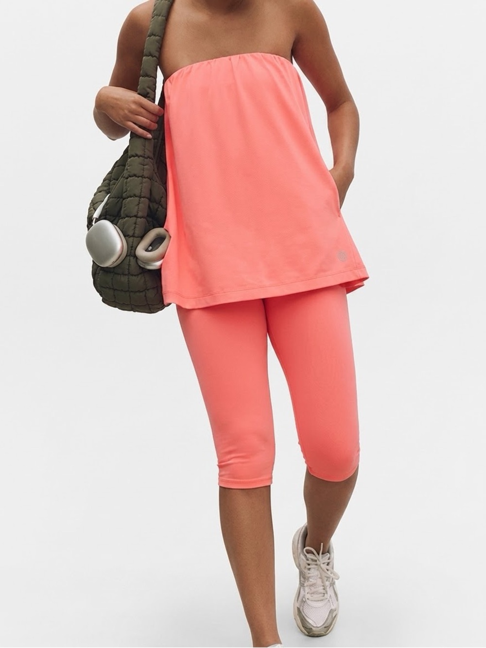 FP Movement Hot Shot‎ Tube Onesie S Neon Coral NWT Free People Jumpsuit